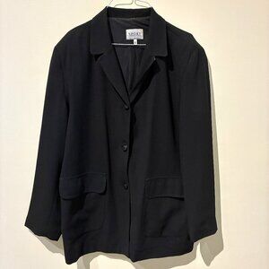 Vintage Sport Collection Black Pea Coat - Women's 16